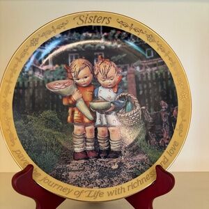 The MI Hummel Sisters Plate Collection by The Danbury Mint (8 pcs + Stands)
